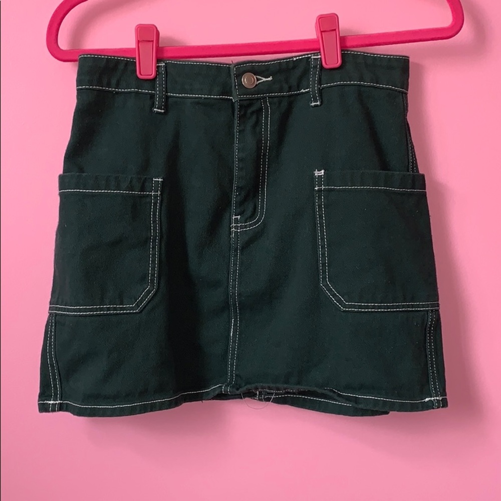 green denim Forever 21 skirt